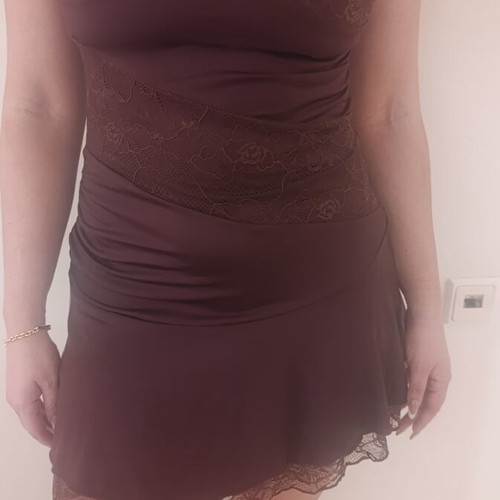 Shein short dress new, brown, size S