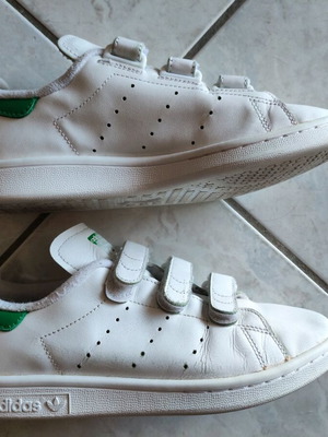 Blanc Stan Smith Velcro 37 Adidas Originals Stan Smith CF Velcro Trainers  White Dressinn