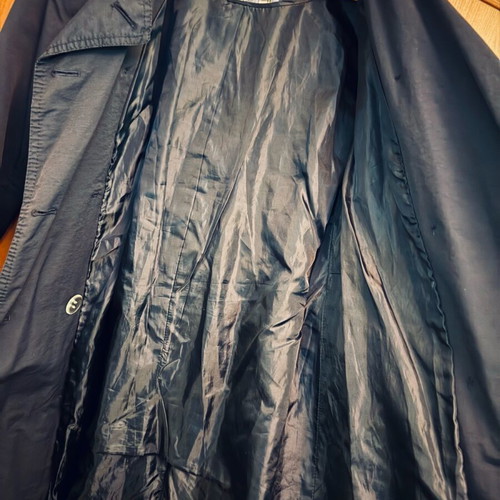 Waterproof navy blue trench coat size 36 like new
