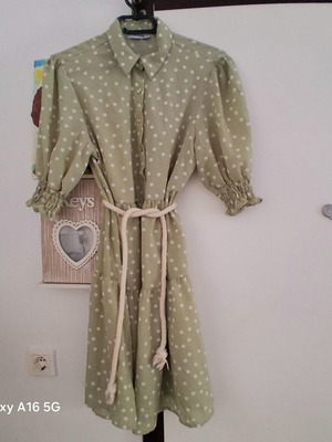 Pink Woman shirt dress size M like new, spring style