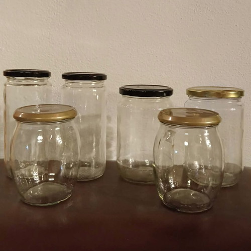 Storage jars set of 6 like new