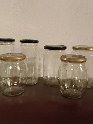Storage jars set of 6 like new