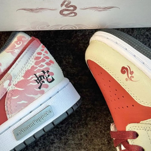 Air Jordan 1 Low Custom Chinese New Year Limited Style Sneakers new