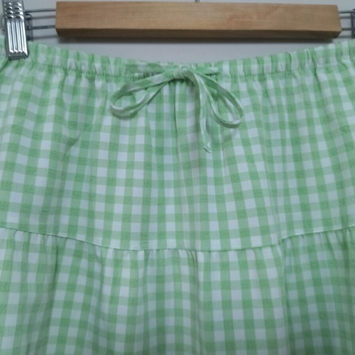 H&M Checked Summer Skirt small, like new, white and green