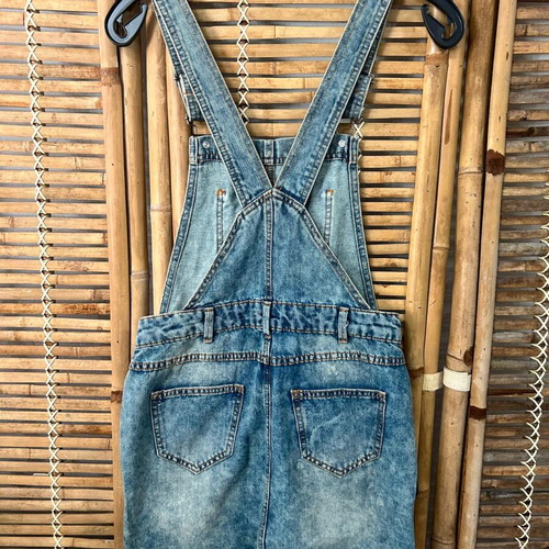 Jacqueline de Yong Denim Pinafore Dress New Size EU 34