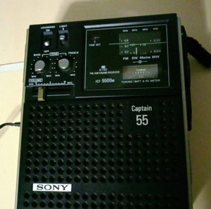 SONY CAPTAIN 55. ICF-5500M 4 BAND TRANSISTOR RADIO MARINE