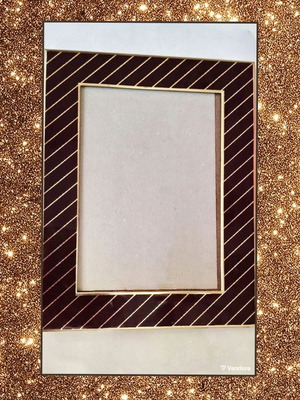 Metal photo frame like new, 13x18cm, gold with brown