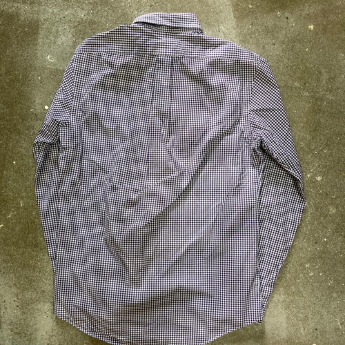 Ralph Lauren Longsleeve Shirt S, white darkblue checked, red pony