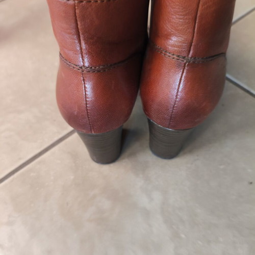 Tamaris ankle boots used, size 36, brown and orange