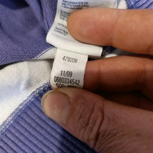 Tommy Hilfiger Premium Cotton XL sweater used, purple and white stripes