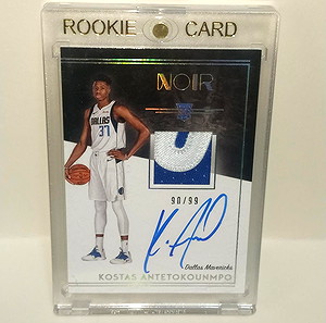 90/99  Κώστας Αντετοκούμπο #380 Rookie 2018-19 Panini Noir Blue Colour Kostas Antetokounmpo