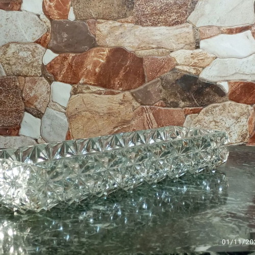 Vintage crystal and glassware collection 5 pieces 1970s new