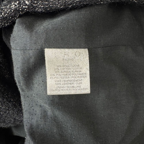 Iro coat used with wool and alpaca, size 36, black