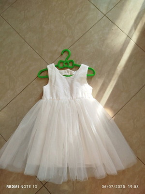 Tulle dress like new for girl 2-2.5 years old, white