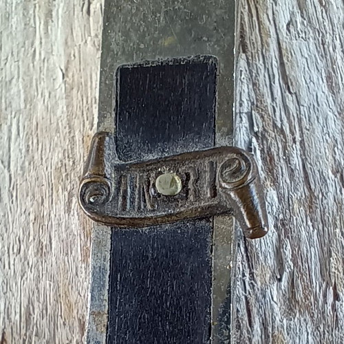 Antique Crucifix 13.2cm Used Habit Cross Solid Metal & Ebony