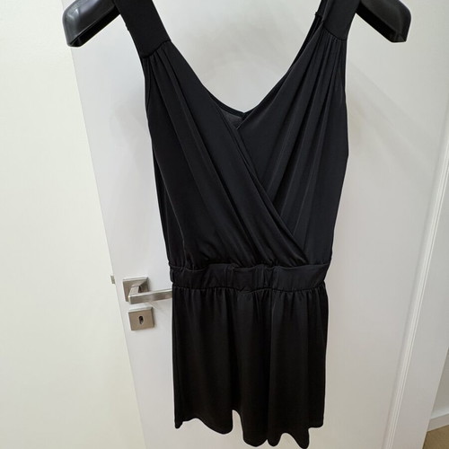 Black one-piece shorts jumpsuit like new, size S
