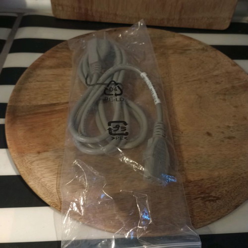 Computer power cable new, sealed in packaging