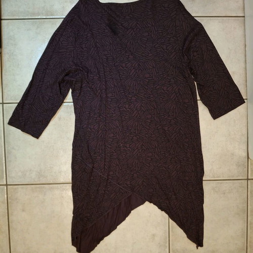 Ulla Popken dress like new, purple, asymmetric design, one size