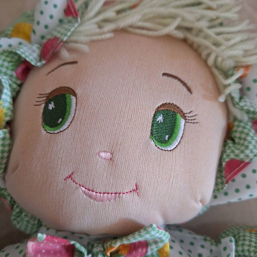 Vintage Sarah Kay Style Fabric Doll Cuddle Wit new