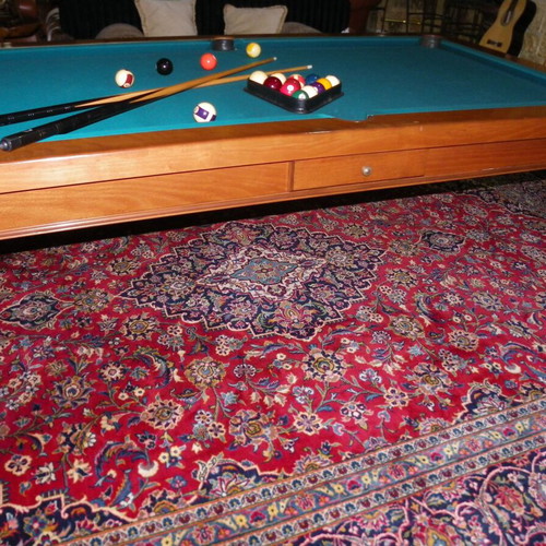Billiard poker table like new with marble and honey wood
