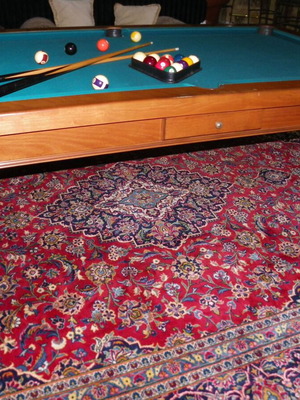 Billiard poker table like new with marble and honey wood