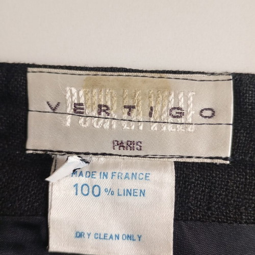 Linen women's skirt black, like new, sizes S/M