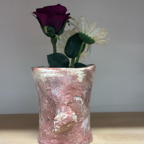 Handmade Ceramic Vase Love Art & Animals New