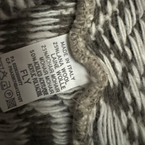 Knit Poncho FLY made in Italy like new, one size, wool mohair blend