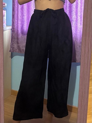 Linen pants like new, size S (36), black, airy with drawstrings