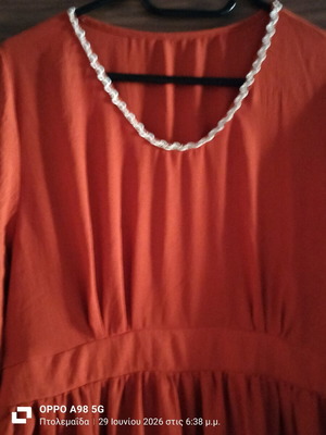 Maxi boho dress with long bell sleeves new, size L