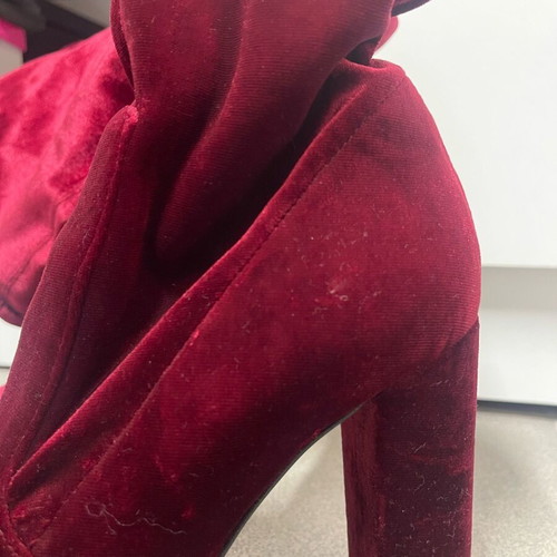 Sante velvet boots like new, red size 39