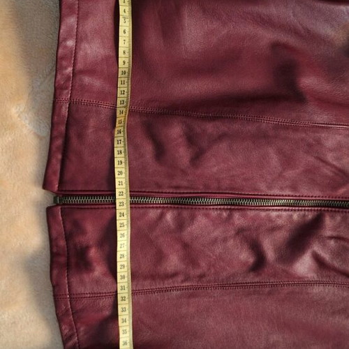 Real leather crimson jacket size L like new