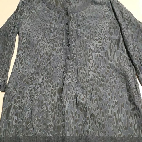 Blouse with scarf like new, size M/L, cotton/silk blend