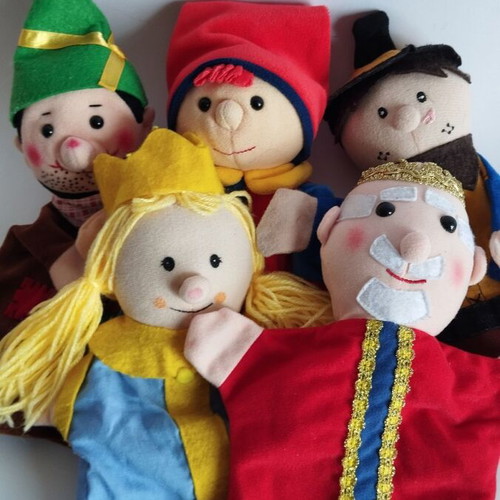 Puppet theater dolls used, pack of 5