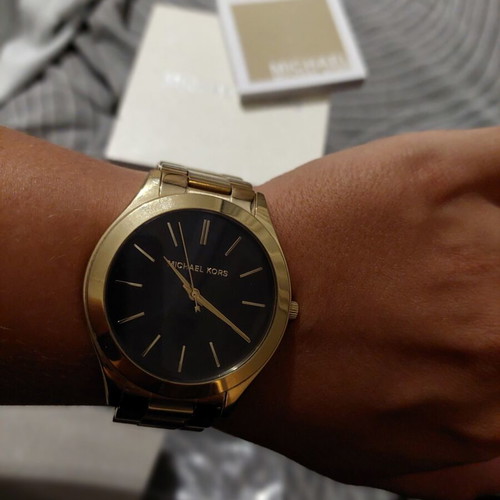 Michael Kors women's wristwatch, black and gold