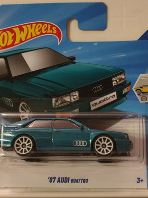 Audi Quattro '87 Hot Wheels καινούργιο, τυρκουάζ με άσπρες ζάντες