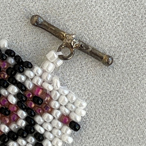Handmade Sakura Beaded Bracelet like new, multicolored