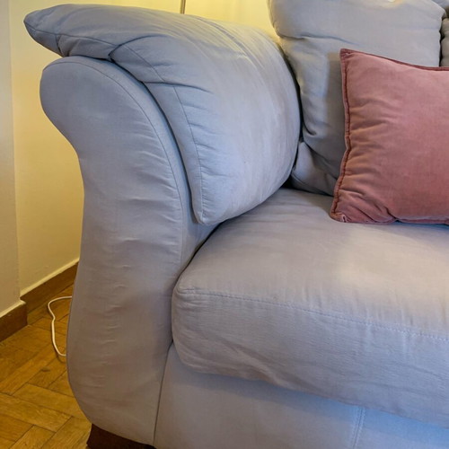 Three-seater sofa beige used, very comfortable