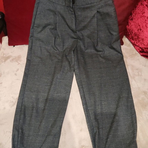 Zara pants L like new, wide fit anthracite gray with pleats