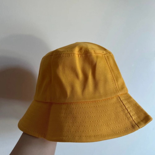 Hat new, orange with adjustable cords