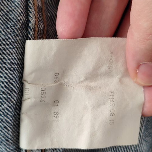 Levi's men's denim jacket, vintage 1989, blue