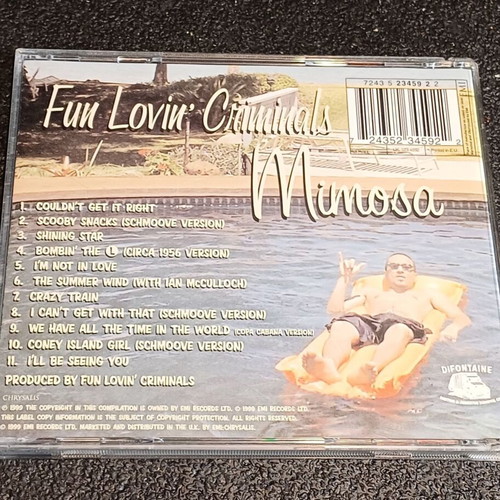 Fun Lovin' Criminals Mimosa Compilation CD used, Alternative Rock