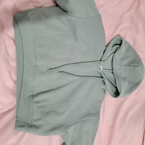 Shein women's cropped hoodie mint green size L like new