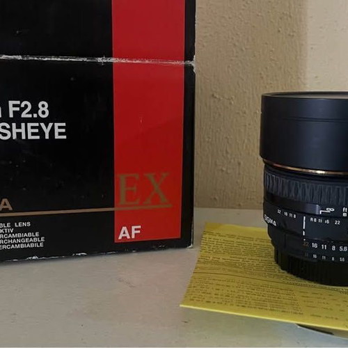 Sigma 15mm F2.8 DG Fisheye lens used with natural wear