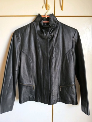 Elements leather modern jacket new, size M, black