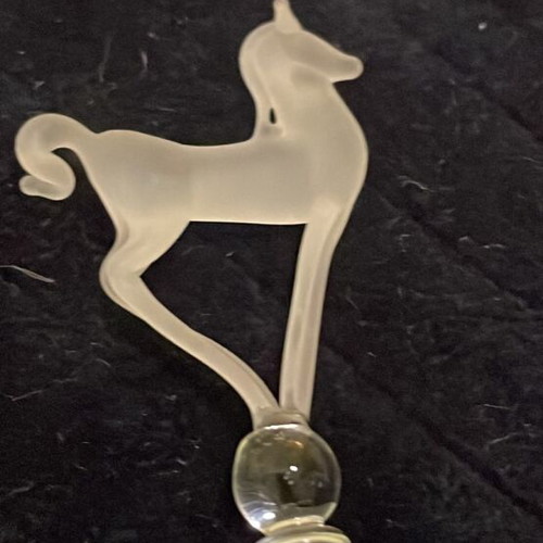 Crystal drink stirrers with animals, set of 4, new