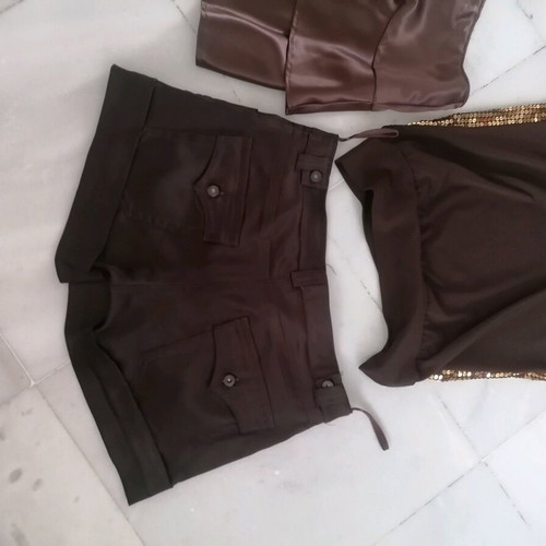 Set skirt, shorts and sequin top like new