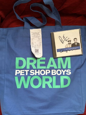 Pet Shop Boys signed CD and official Dreamworld concert tote bag new
