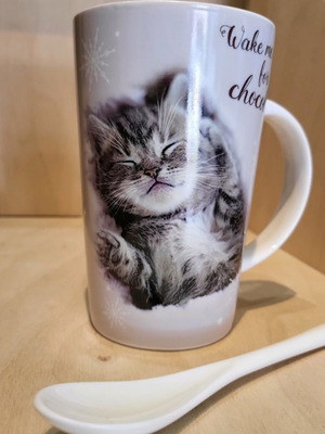 Otter House mug with kitten new