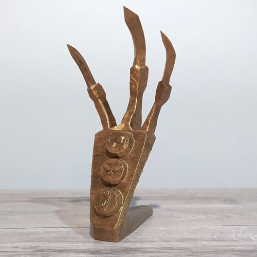 Skyrim Golden Dragon Claw Figure 3D printed, 20 cm, hand painted, new